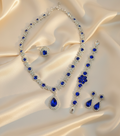 Blue Elegant Ruby & Crystal Zircon Diamond Jewelry Set