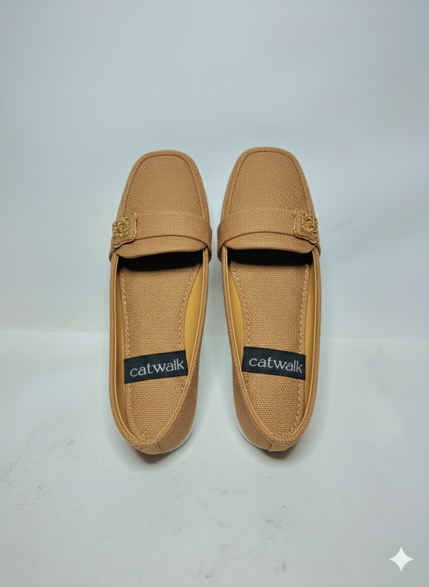 Stylish Olive Green Textile Loafers for Everyday Wear.