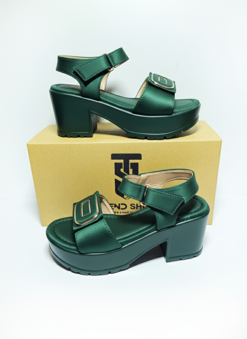 Trendy Bed Sole Heel Sandals for Women PO Sole Red