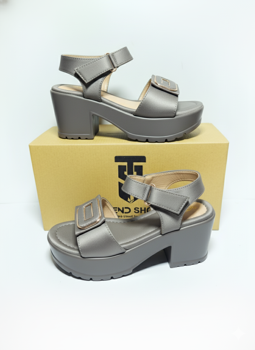 Trendy Bed Sole Heel Sandals for Women PO Sole Red