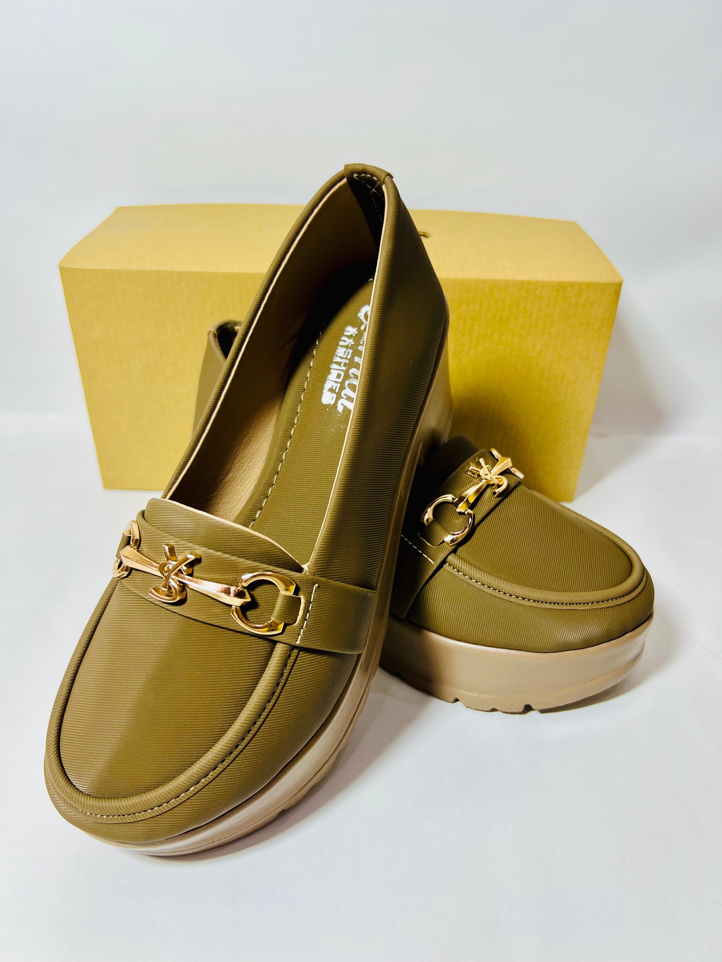 Chunky Two-Tone Loafer Platforms