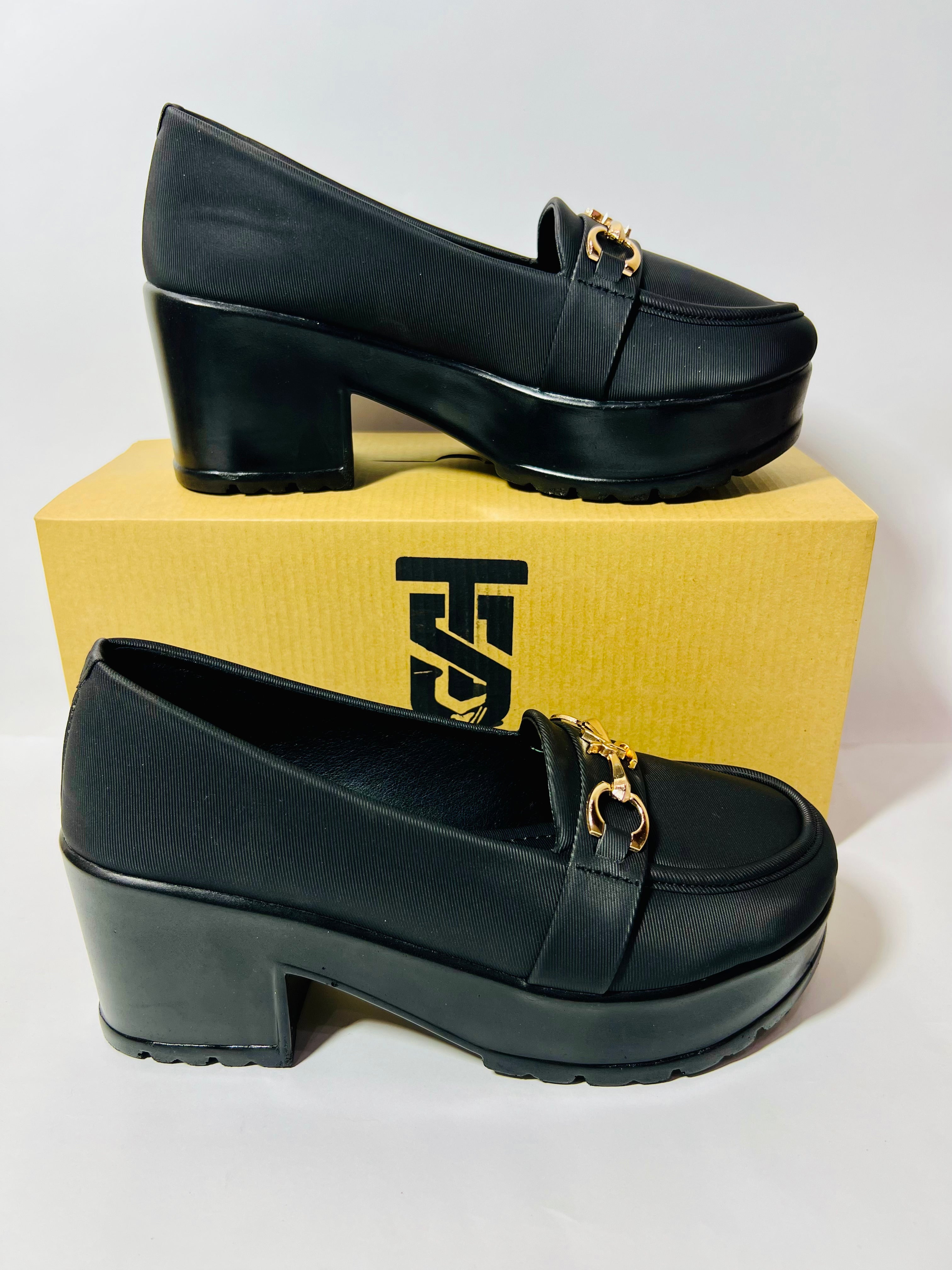 Earthy Block Heel Loafers