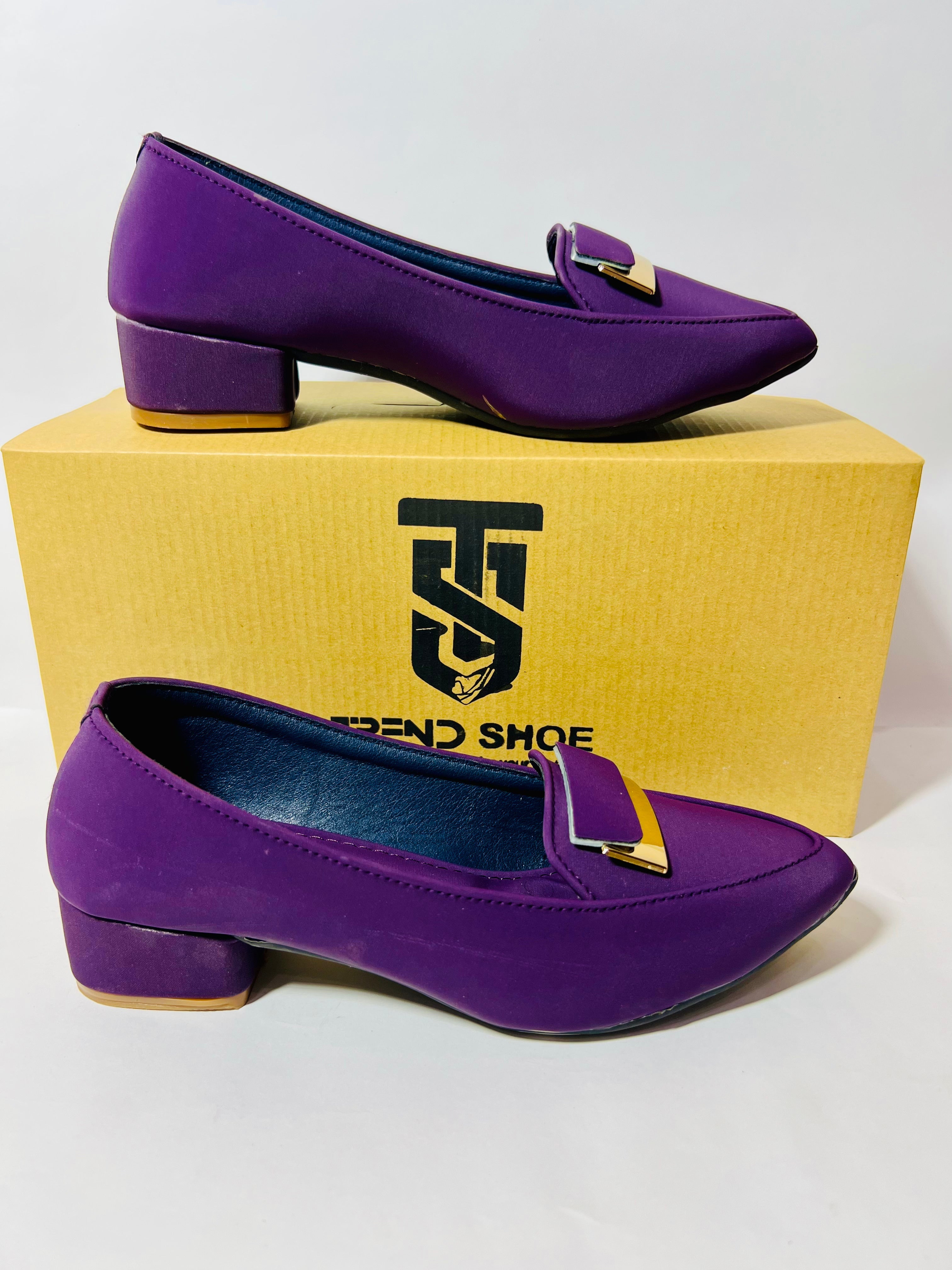 Emerald Perpul Pointed-Toe Loafer Heels