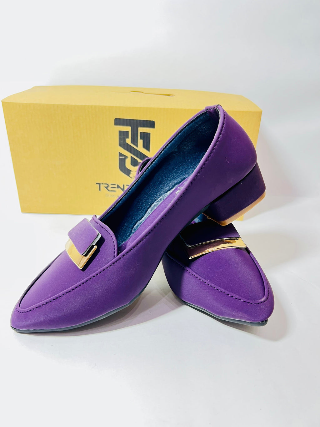 Emerald Perpul Pointed-Toe Loafer Heels