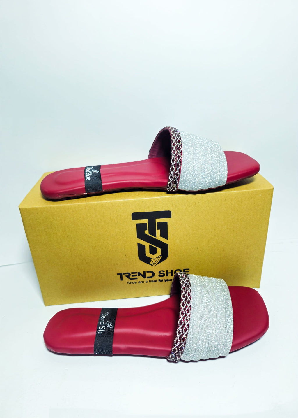 Casual Slip-On Flats with Embellished Strap