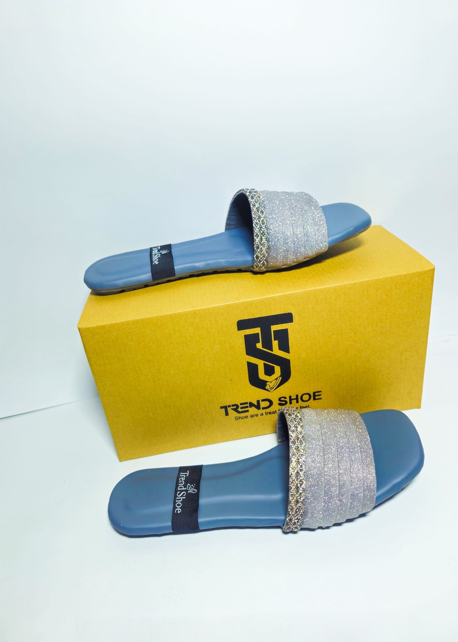 Casual Slip-On Flats with Embellished Strap